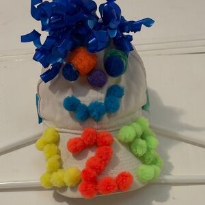 Colorful Pom-Pom Decorated Hat